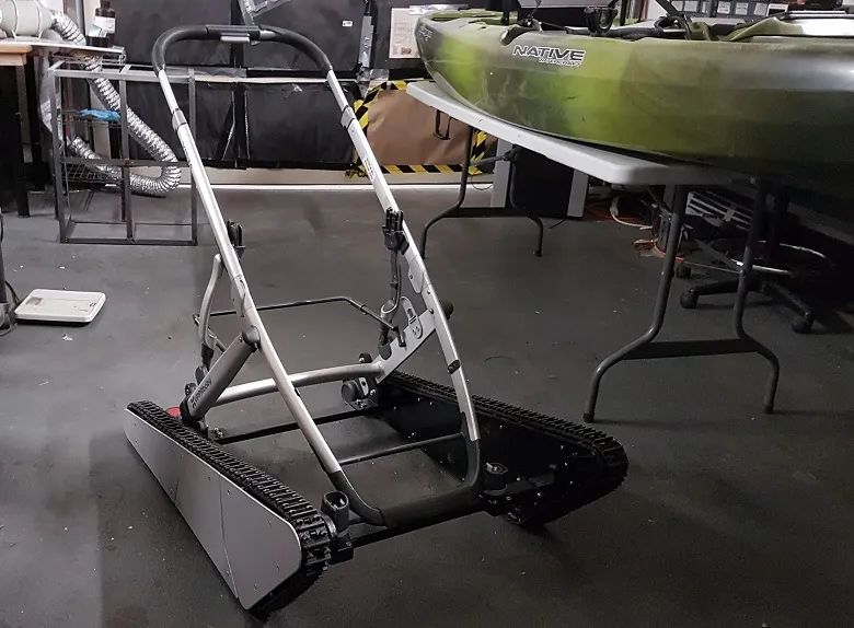 Does a Prototype Have to Work? 1 A prototype of a stroller ideated by one of MAKO's clients that is propelled by a chain similar to that of a tank.