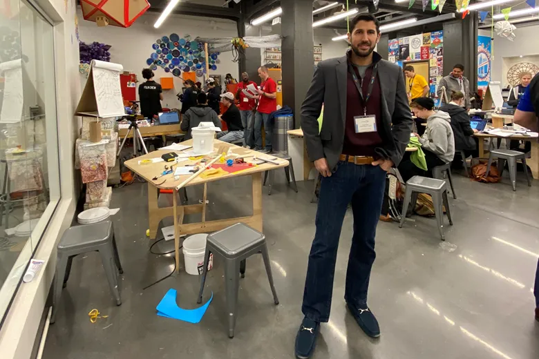 Make48: The Competition Show Inspiring Inventors of All Ages and Experience 1 Kevin Mako at Make48 invention development show studio.